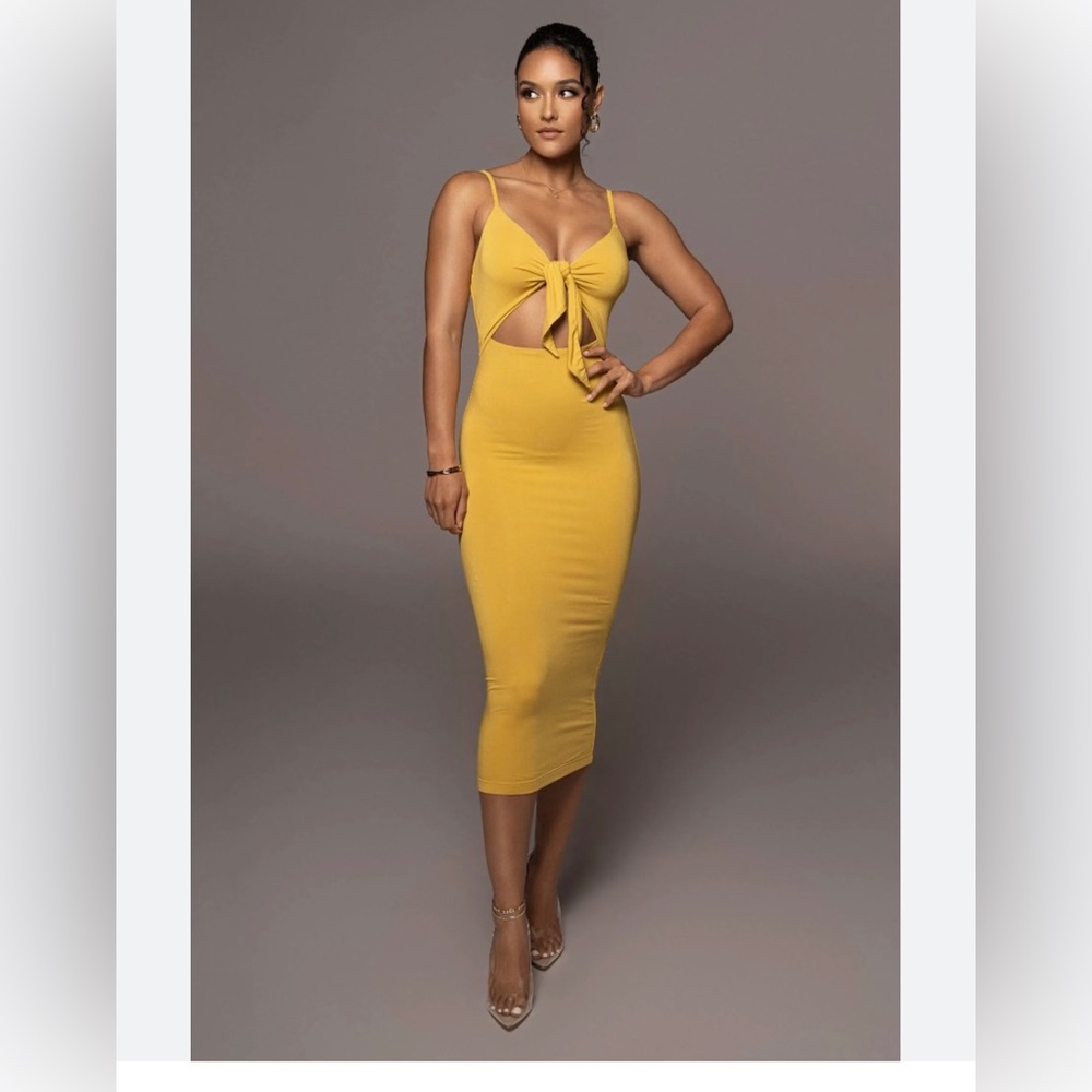 Jluxlabel Yellow Soulmate Cut Out Dress Size Large